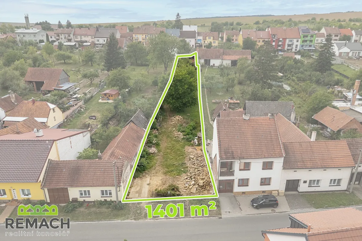 Prodej stavebního pozemku 1401 m²